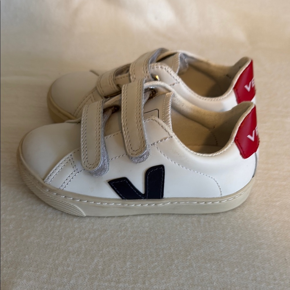 Veja Kids' White and Black Sneakers